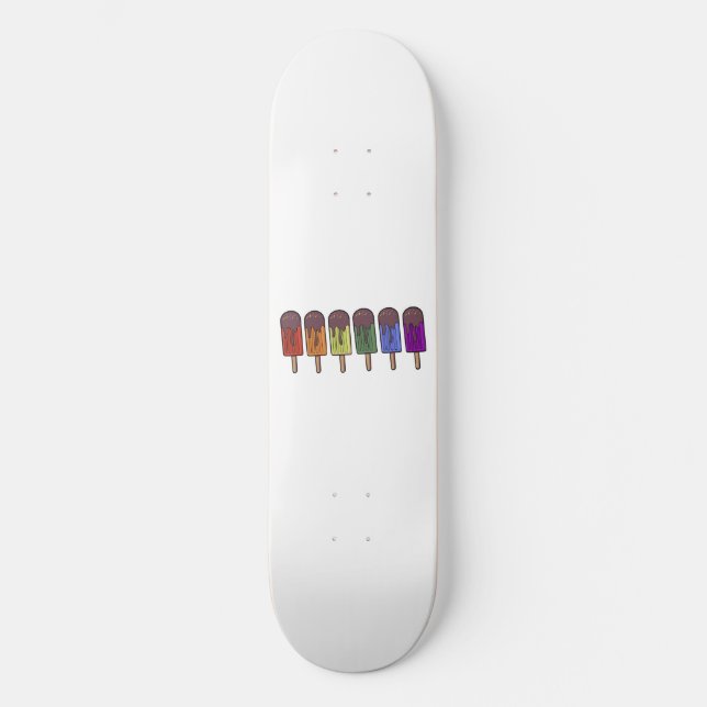 Regenbogen-Frozen-Pop-Parade Skateboard (Vorderseite)