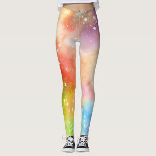 Regenbogen-Funkel-Galaxie Leggings