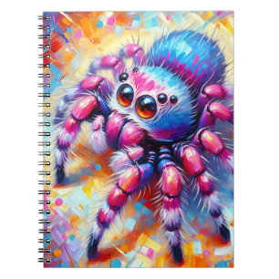 Regenbogen-Funkel-Spinne-Notizbuch Notizblock