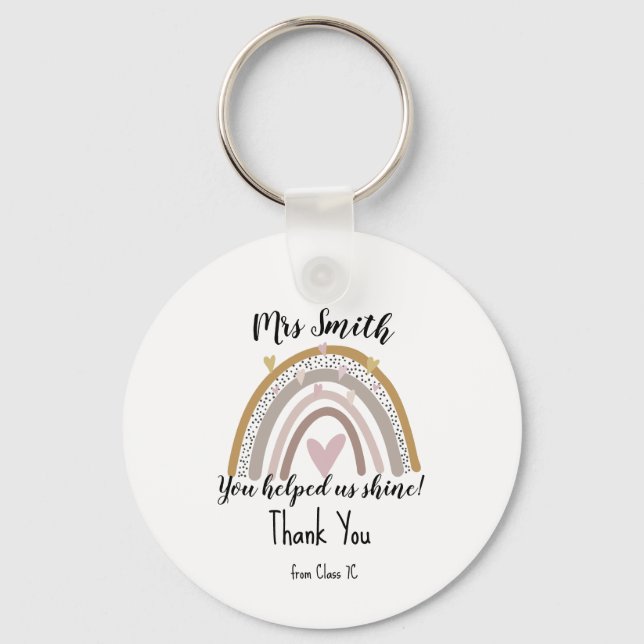 Regenbogen für Dankeschön Lehrer Geschenk Schlüsselanhänger (Vorderseite)