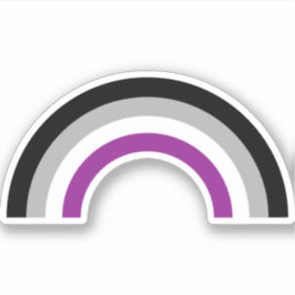 Regenbogen für die asexuelle Flagge Aufkleber