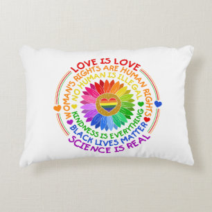 Regenbogen für Flora und Fauna Politischer und soz Dekokissen