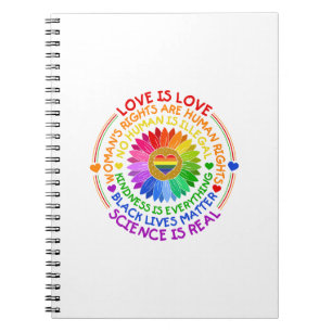 Regenbogen für Flora und Fauna Politischer und soz Notizblock