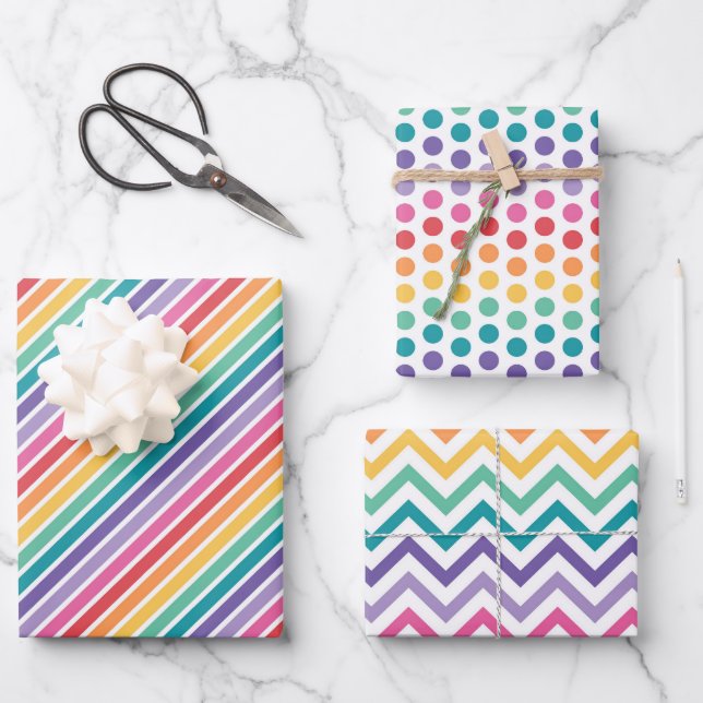 Regenbogen für Sie Geschenkpapier Set (Vorderseite)