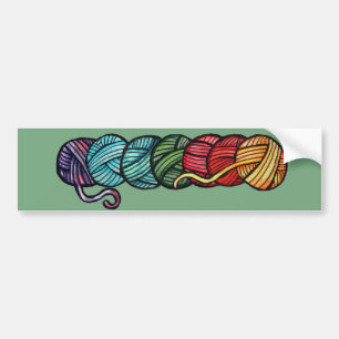 Regenbogen-Garnbälle-Muster                        Autoaufkleber