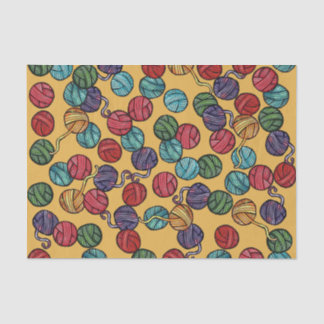 Regenbogen-Garnbälle-Muster                        Seidenpapier