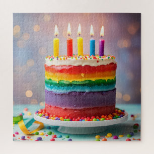 Regenbogen-Geburtstagstorte