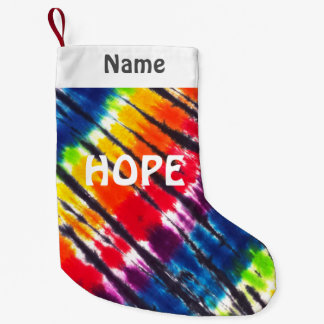 Regenbogen-gefärbte Krawatte kundengebundene Kleiner Weihnachtsstrumpf