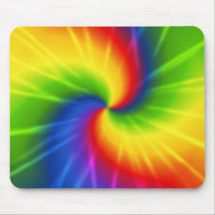 Regenbogen (gefärbte Krawatte) Mousepad