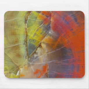 Regenbogen-gefärbtes versteinertes Holz Mousepad