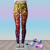 Regenbogen Gelb Rot Lila Faux Glitter Funkeln