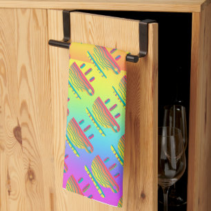 Regenbogen Gelb Untertasse Geschirrtuch