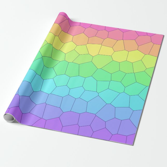 Regenbogen-Geometrie-Geschenkpapier Geschenkpapier (Ungerollt)