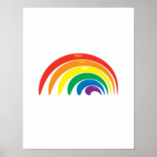 Regenbogen-Geometrie Poster