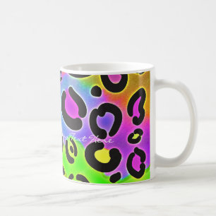 Regenbogen Gepard Leopard Farbe Glamour Kaffeetass Kaffeetasse