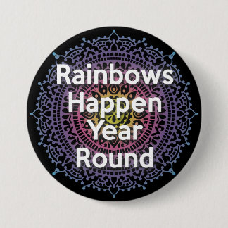 Regenbogen geschehen Jahr-runder Knopf Button