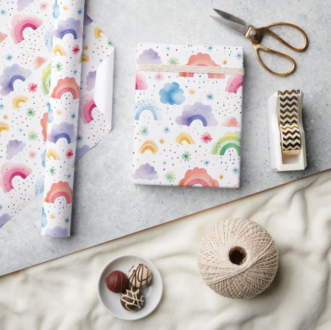 Regenbogen-Geschenkpapier, Farbige Geschenkverpack Geschenkpapier (Kunsthandwerk)