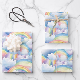 Regenbogen-Geschenkpapier Geschenkpapier Set