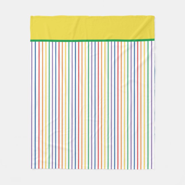 Regenbogen gestreift  fleecedecke (Vorderseite)