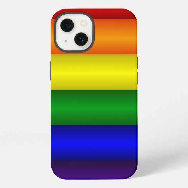 Regenbogen gestreift iPhone hülle (Rückseite)
