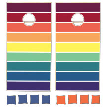 Regenbogen gestreiftes Cornhole