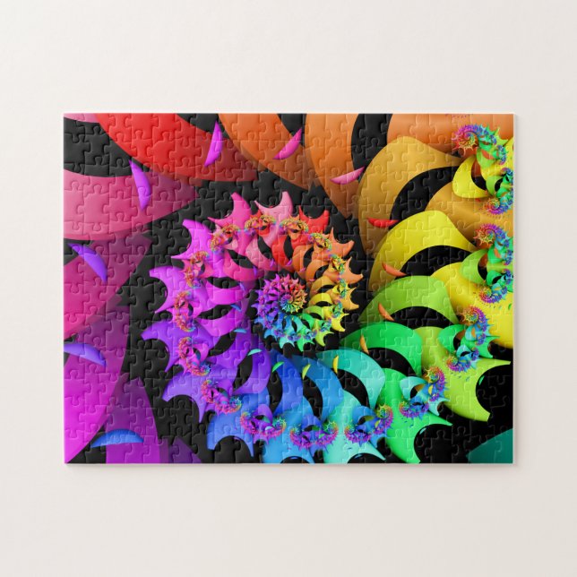 Regenbogen-gewundene Fraktal-Kunst (Horizontal)