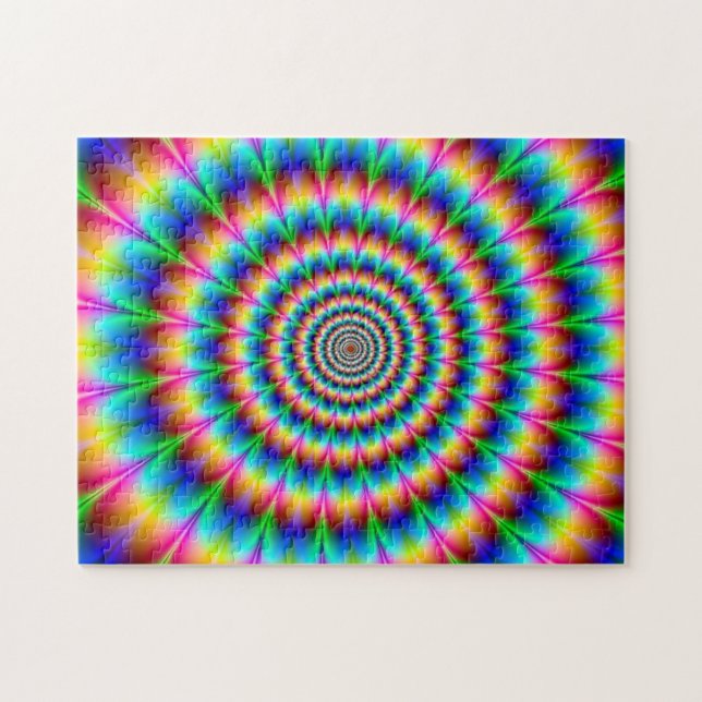 Regenbogen-gewundene optische Täuschung (Horizontal)