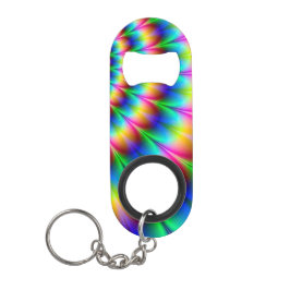Regenbogen-gewundene optische Täuschung Schlüsselbund Flaschenöffner