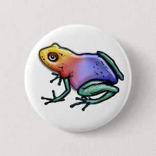 Regenbogen-Gift-Pfeil-Frosch Button