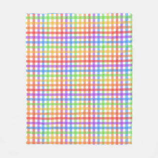 Regenbogen-Gingham-Karo geometrisches Muster Fleecedecke