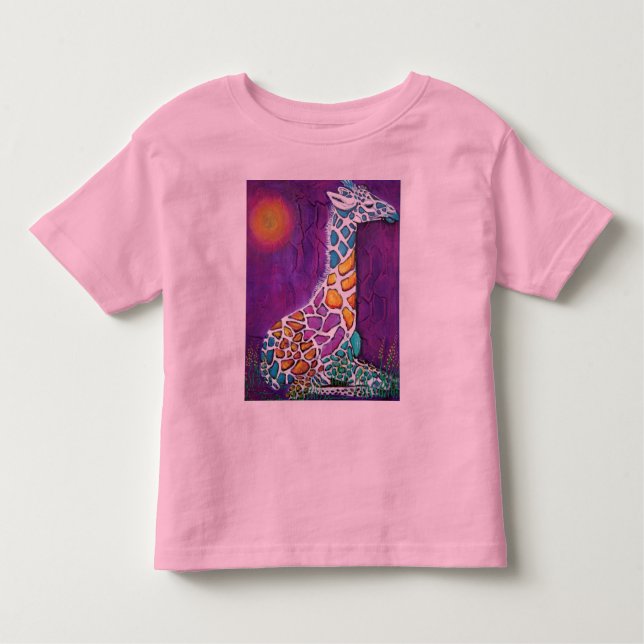 Regenbogen-Giraffe Kleinkind T-shirt (Vorderseite)