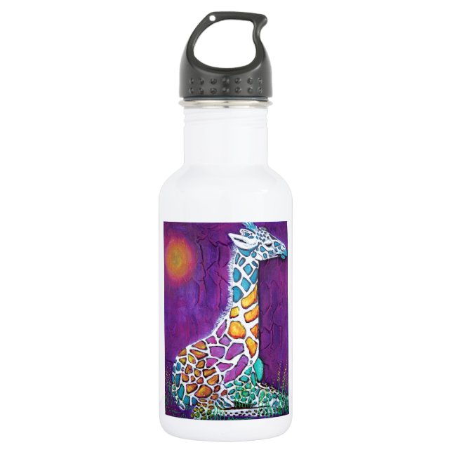 Regenbogen-Giraffe Trinkflasche (Vorderseite)