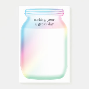 Regenbogen-Glas Post-it Klebezettel