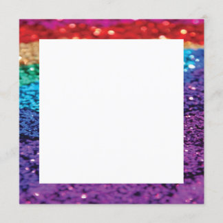 Regenbogen-Glitter-Hintergrundquadrat laden Einladung
