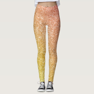 Regenbogen Glitter Leggings