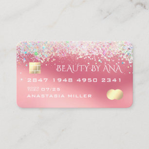 Regenbogen-Glitter-Streusel-Creditcard-Designstil Visitenkarte