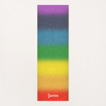 Regenbogen-Glitzer Chakra Yoga-Matte