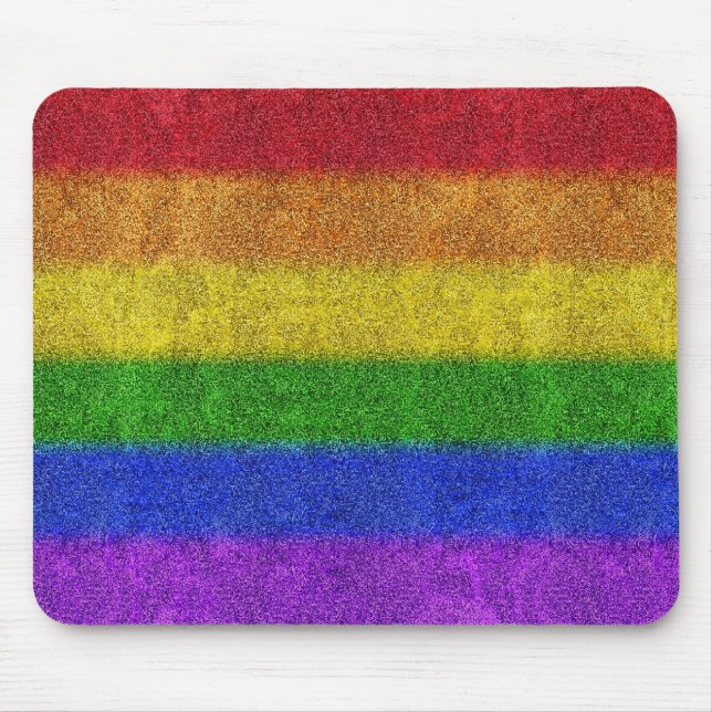 Regenbogen-Glitzer Gradient Mousepad (Vorne)
