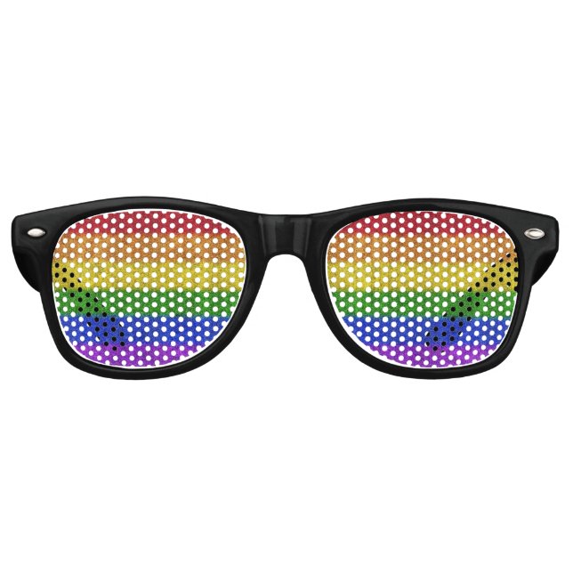 Regenbogen-Glitzer Gradient Partybrille (Vorderseite)