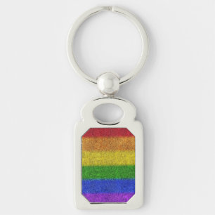 Regenbogen-Glitzer Gradient Schlüsselanhänger