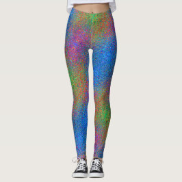Regenbogen-Glitzer Leggings