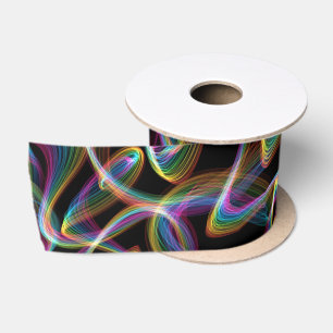 Regenbogen-Glowstick-Lichtmalerei : Satinband