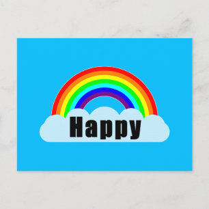 REGENBOGEN - Glücklich Postkarte