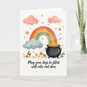 Regenbogen-Gold-Freud-Karte Karte