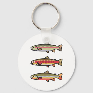 Regenbogen-Goldforellen-Anglergeschenk für Angler Schlüsselanhänger