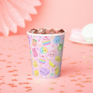 Regenbogen Groovy Squishy Mädchen 1. Geburtstag Pappbecher