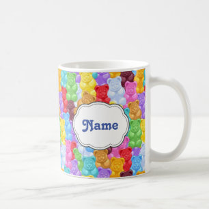 Regenbogen-gummiartiger Bärn-personalisierte Tass Kaffeetasse