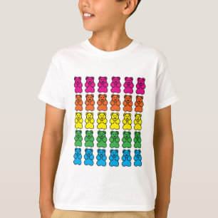Regenbogen-gummiartiger Bärn-T - Shirt