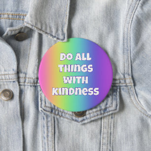 Regenbogen-Güte-Button Button