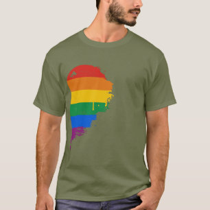 REGENBOGEN-HALBES HERZ-RECHT - .PNG T-Shirt